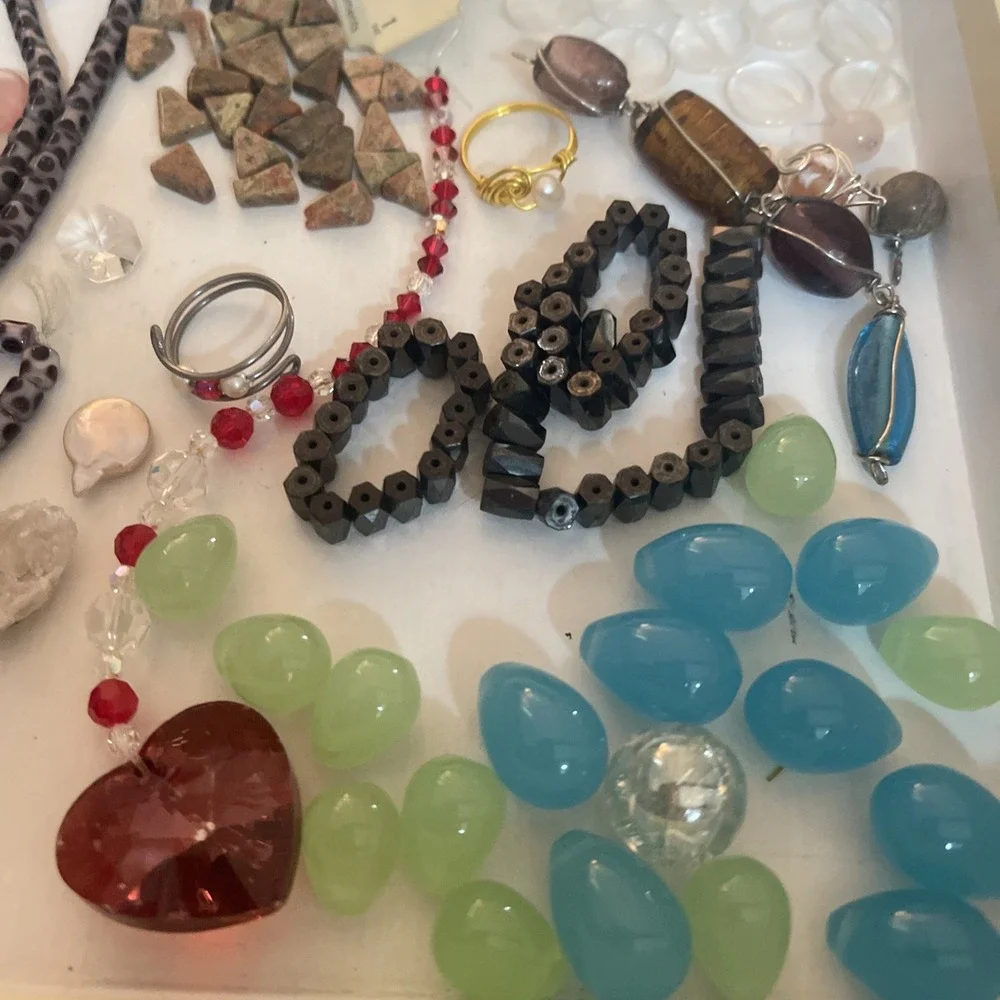 Lot of Loose Glass Beads Multicolor Round